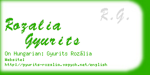 rozalia gyurits business card